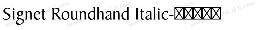 Signet Roundhand Italic字体转换